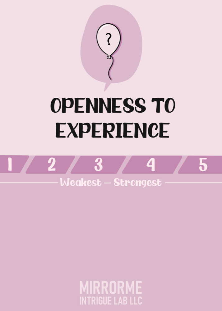 MirrorMe card: Openness to experience, pink
