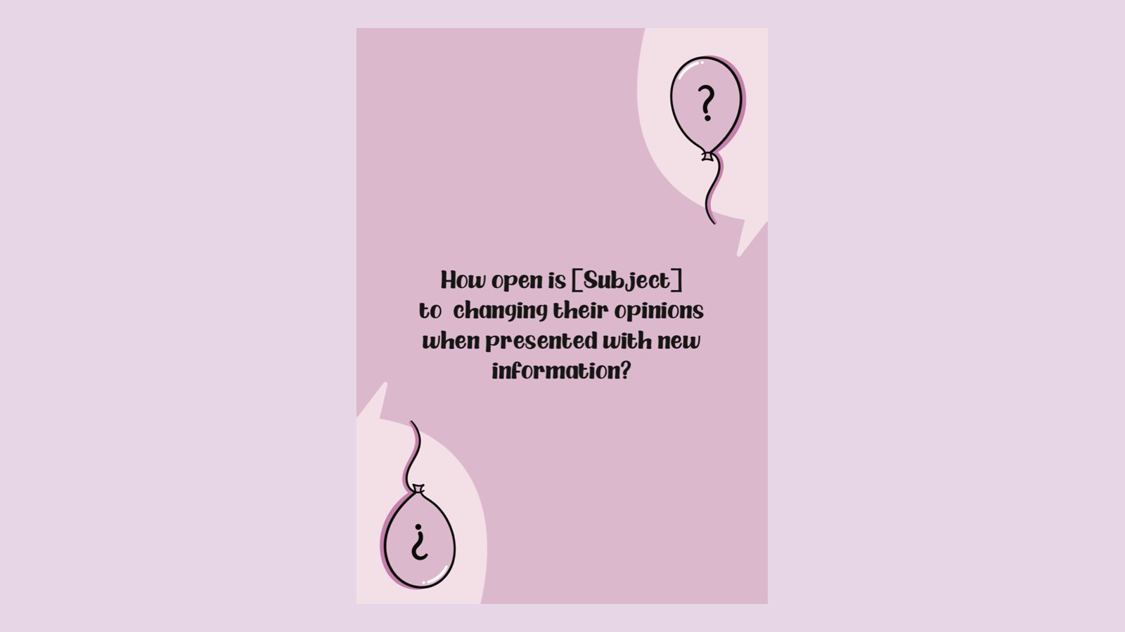 MirrorMe question card